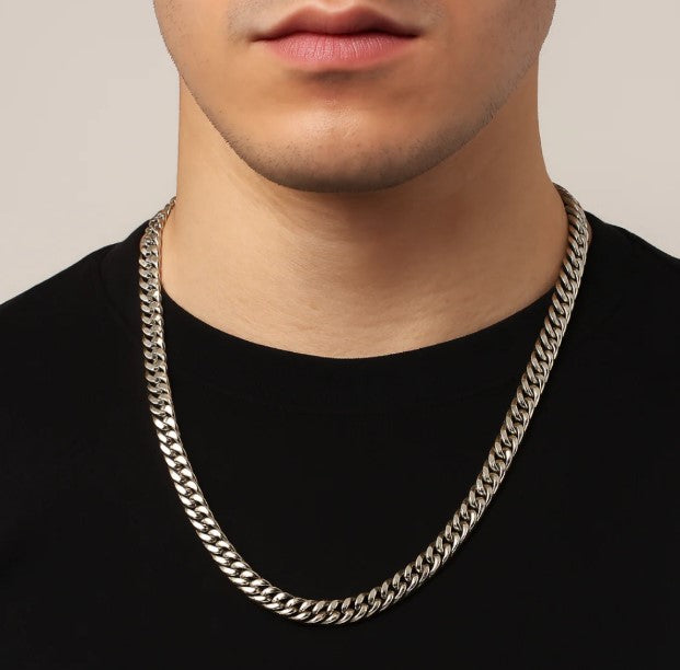 Mens Bold Chain With Ring - Stainless Steel
