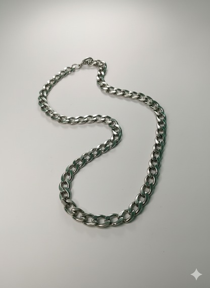 Mens Bold Chain With Ring - Stainless Steel